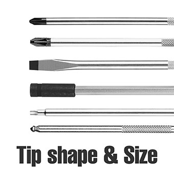 Tip shape & Size