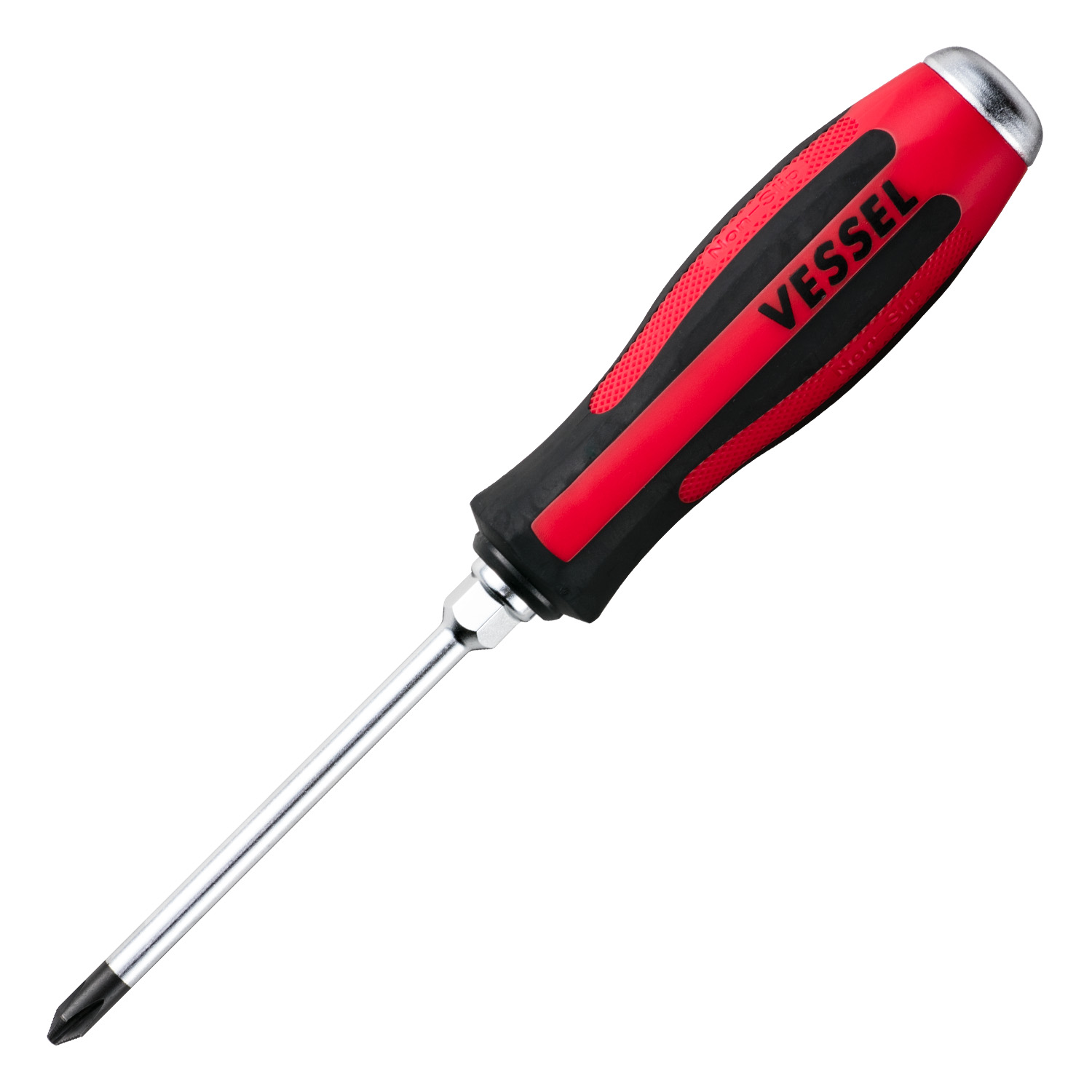 Vessel 9802SC Manual Impact Screwdriver Set - 2pc Tang-Thru Steel Cap With Cam Rotation (122503)